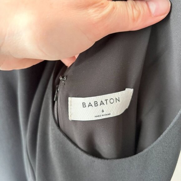 Aritzia Babaton Petro's Bow Tie Back Dress Black Size 6 - Picture 6 of 7